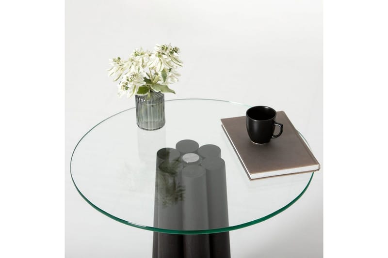 Novera Sofabord 50 cm - Gennemsigtig/Sort - Møbler - Borde - Sofabord
