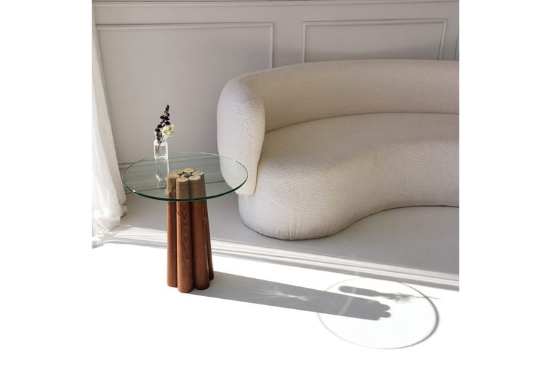 Novera Sofabord 50 cm - Offwhite/Mørkfarvet træ - Møbler - Borde - Sofabord
