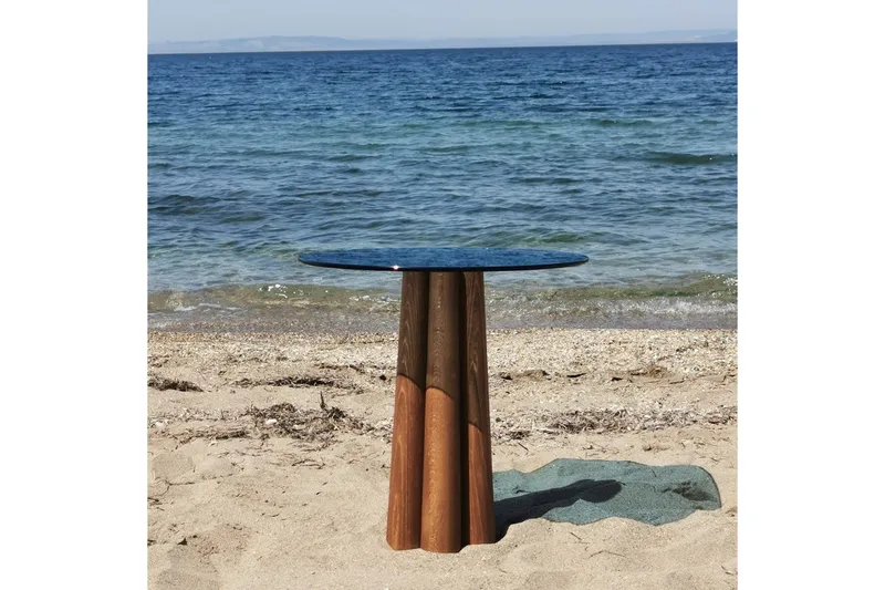 Novera Sofabord 50 cm - Valnød/Blå - Møbler - Borde - Sofabord