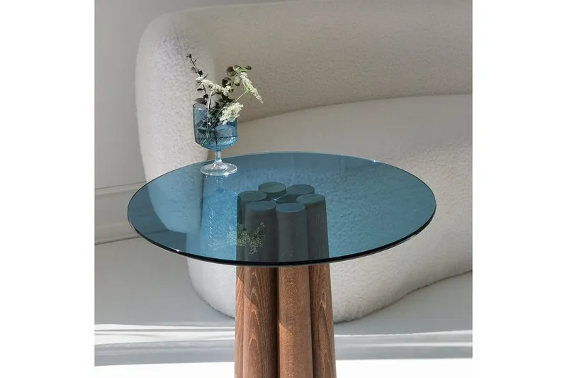 Novera Sofabord 50 cm - Valnød/Blå - Møbler - Borde - Sofabord