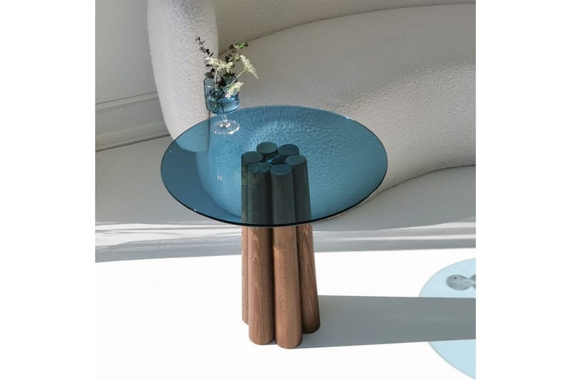 Novera Sofabord 50 cm - Valnød/Blå - Møbler - Borde - Sofabord
