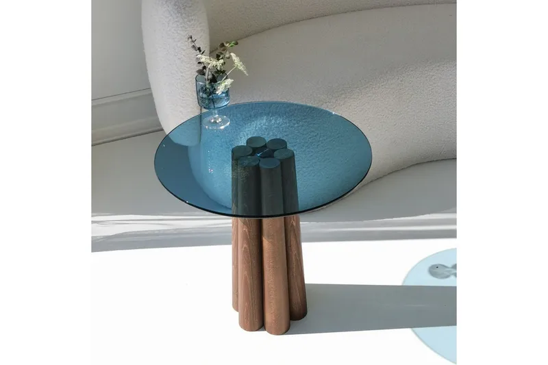 Novera Sofabord 50 cm - Valnød/Blå - Møbler - Borde - Sofabord