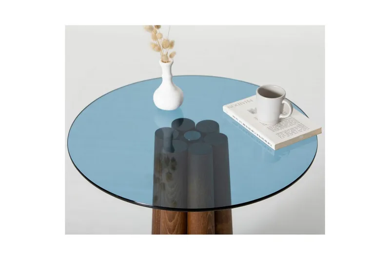 Novera Sofabord 50 cm - Valnød/Blå - Møbler - Borde - Sofabord