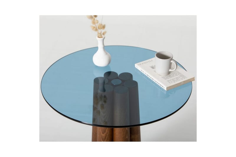Novera Sofabord 50 cm - Valnød/Blå - Møbler - Borde - Sofabord
