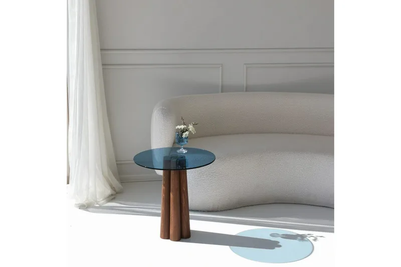 Novera Sofabord 50 cm - Valnød/Blå - Møbler - Borde - Sofabord