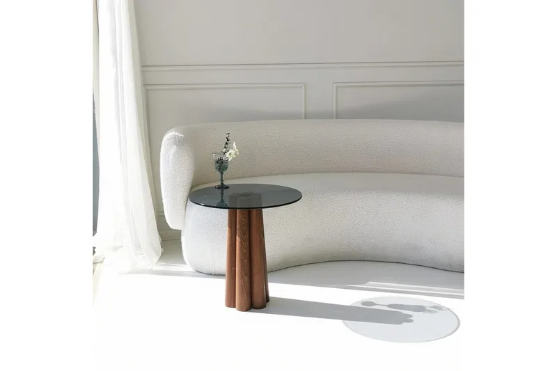 Novera Sofabord 50 cm - Valnød/Mørkegrå - Møbler - Borde - Sofabord