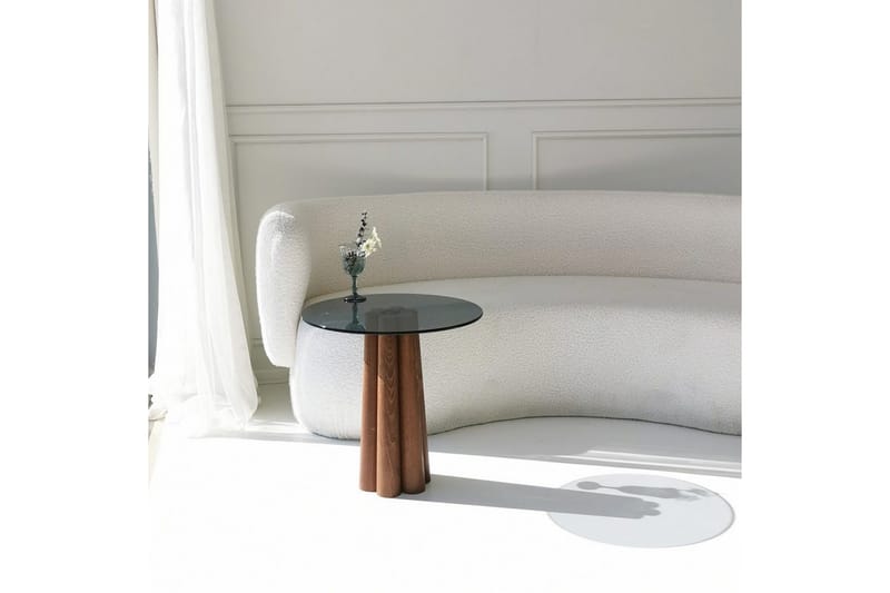 Novera Sofabord 50 cm - Valnød/Mørkegrå - Møbler - Borde - Sofabord