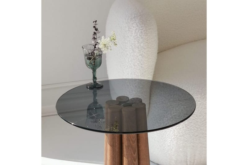 Novera Sofabord 50 cm - Valnød/Mørkegrå - Møbler - Borde - Sofabord