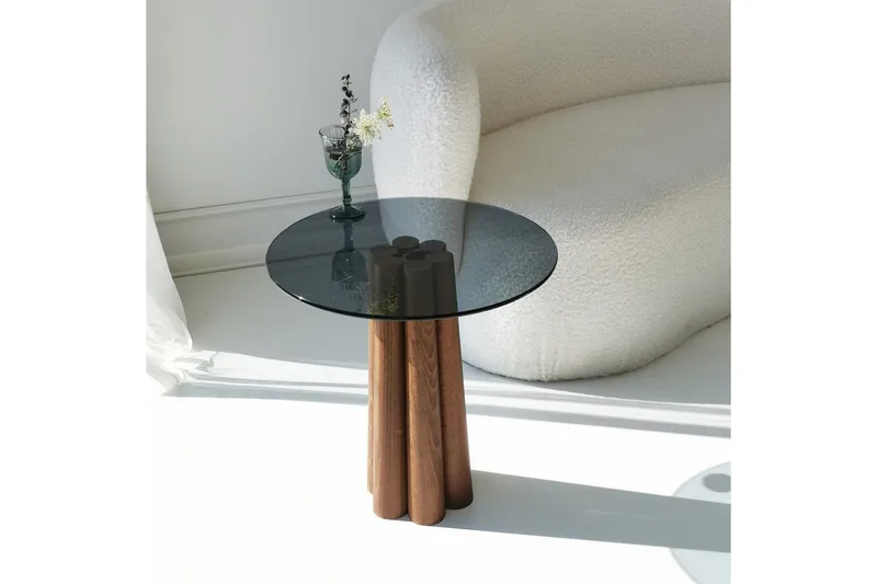 Novera Sofabord 50 cm - Valnød/Mørkegrå - Møbler - Borde - Sofabord