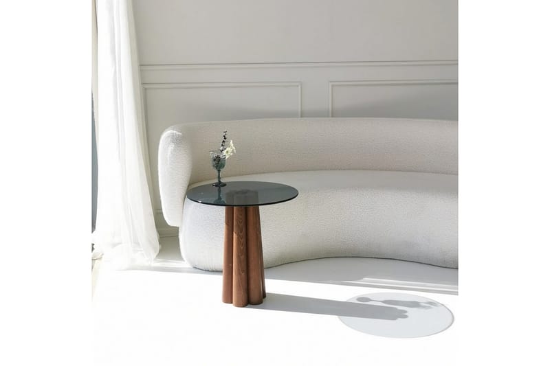 Novera Sofabord 50 cm - Valnød/Mørkegrå - Møbler - Borde - Sofabord