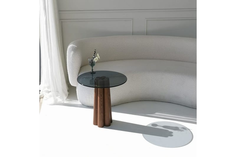 Novera Sofabord 50 cm - Valnød/Mørkegrå - Møbler - Borde - Sofabord