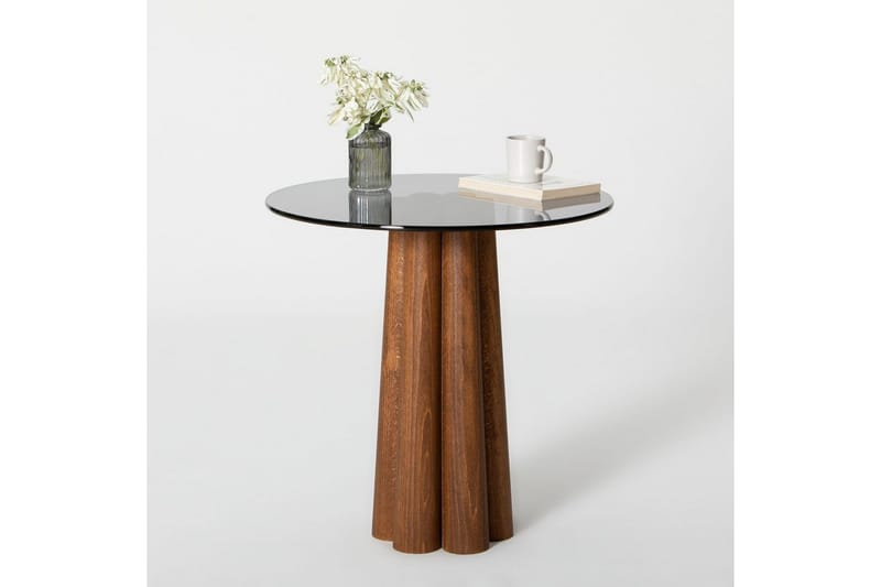 Novera Sofabord 50 cm - Valnød/Mørkegrå - Møbler - Borde - Sofabord