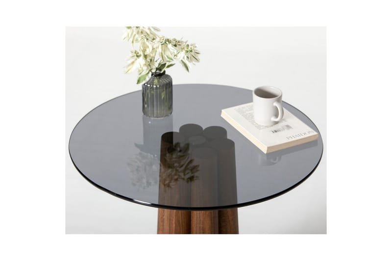 Novera Sofabord 50 cm - Valnød/Mørkegrå - Møbler - Borde - Sofabord