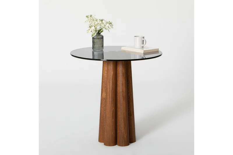 Novera Sofabord 50 cm - Valnød/Mørkegrå - Møbler - Borde - Sofabord