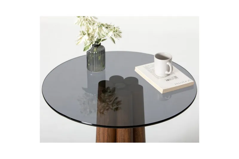 Novera Sofabord 50 cm - Valnød/Mørkegrå - Møbler - Borde - Sofabord