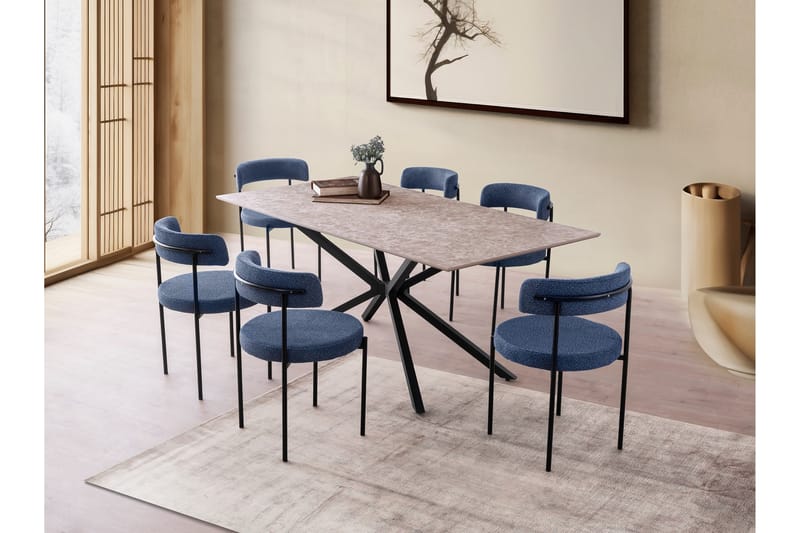 Nox Spisebord 180 cm Rektangulært - Grå - Møbler - Borde - Spisebord og køkkenbord