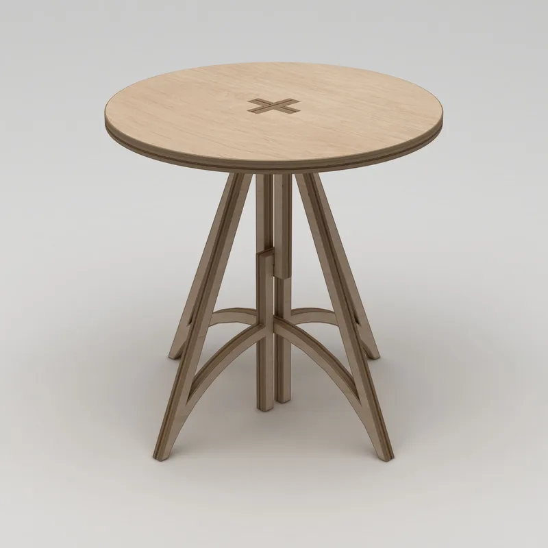 Nurena Spisebord 75 cm, Naturligt træ