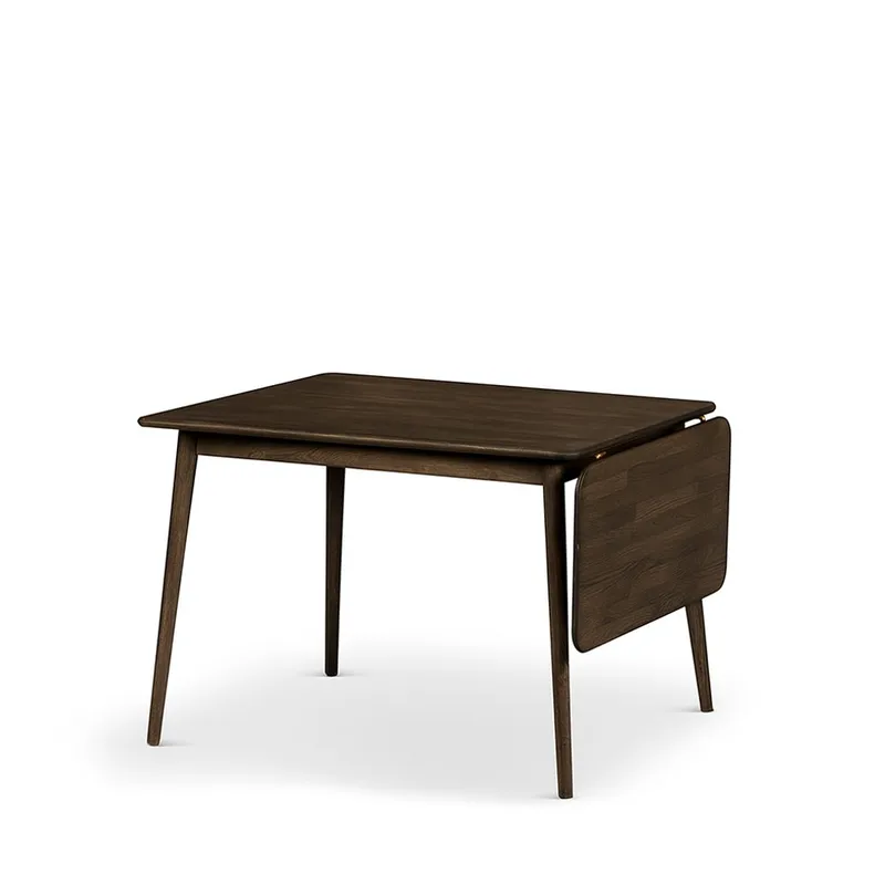 Nyborg Rektangulært Klapbord 160 cm med Egetræsplade, Brun