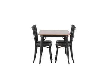 Ochovi Spisebordssæt 140 cm Rektangulær med 4 Crosett Stole - Sort - Møbler - Borde - Spisebordssæt