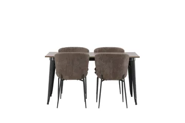 Ochovi Spisebordssæt 140 cm Rektangulær med 4 Manjetor Stole - Beige - Møbler - Borde - Spisebordssæt