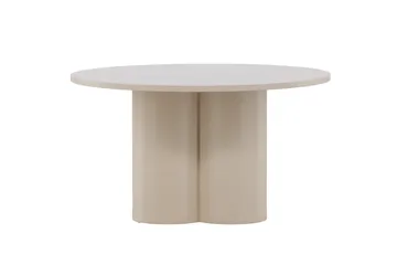Olivia Sofabord 80 cm Rundt i Malet Træ - Beige - Møbler - Borde - Sofabord