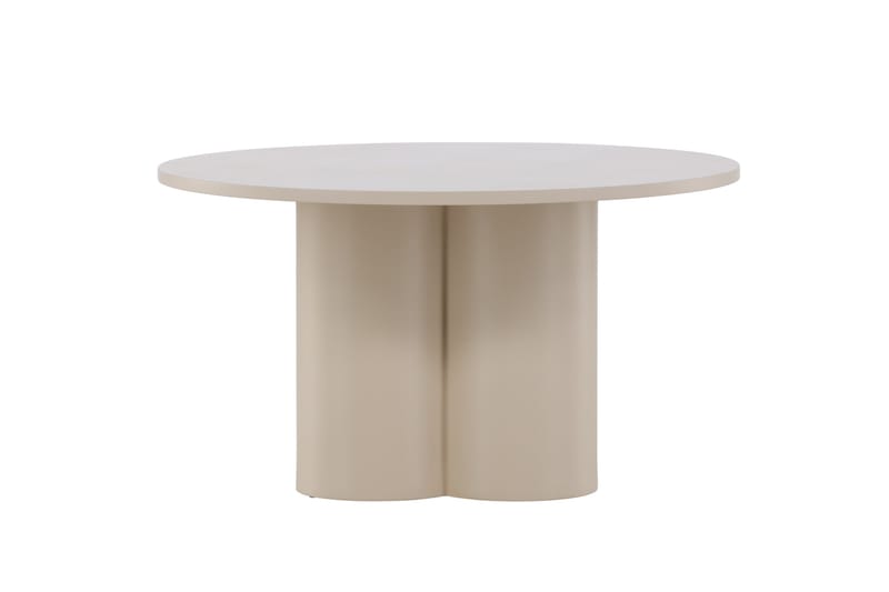 Olivia Sofabord 80 cm Rundt i Malet Træ - Beige - Møbler - Borde - Sofabord