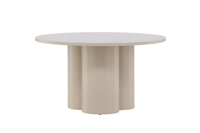 Olivia Sofabord 80 cm Rundt i Malet Træ, Beige