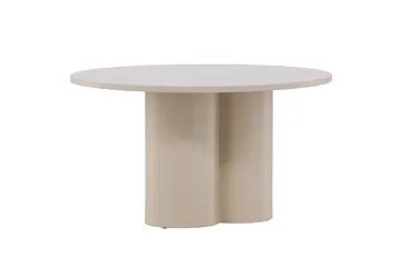 Olivia Sofabord 80 cm Rundt i Malet Træ - Beige - Møbler - Borde - Sofabord
