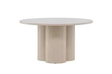Olivia Sofabord 80 cm Rundt i Malet Træ - Beige - Møbler - Borde - Sofabord