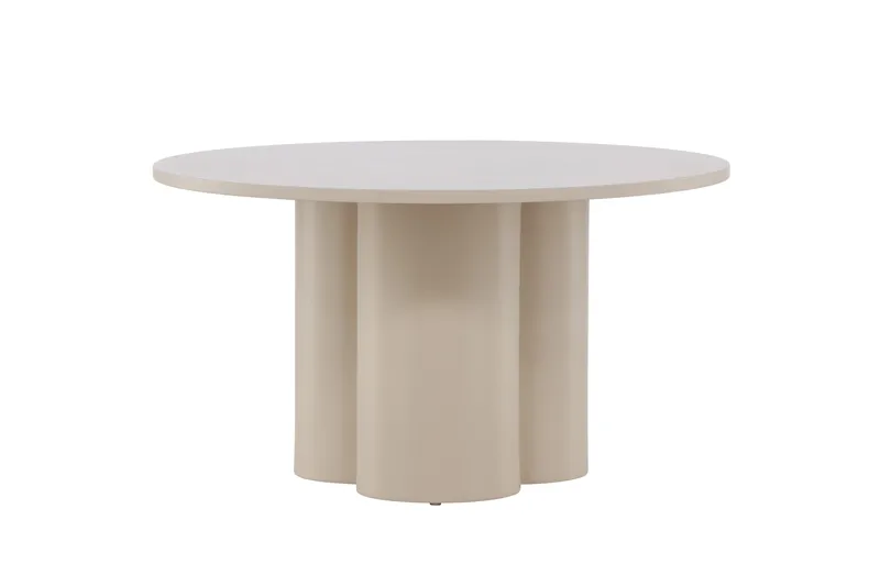 Olivia Sofabord 80 cm Rundt i Malet Træ - Beige - Møbler - Borde - Sofabord