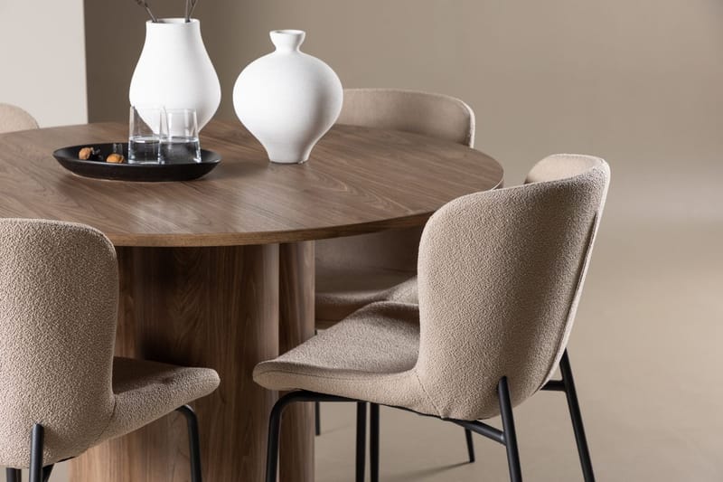 Olivia spisebord 110 cm med 4 Modesto spisebordsstole - Møbler - Borde - Spisebordssæt