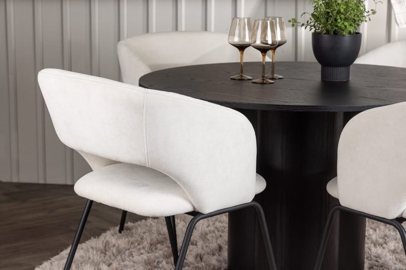 Olivia Spisebord 110 cm Rundt med 4 Day Spisestole - Møbler - Borde - Spisebordssæt