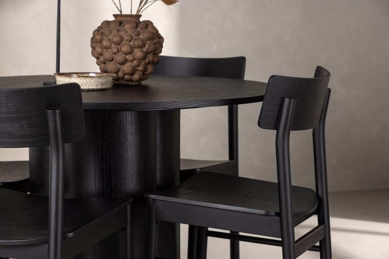 Olivia Spisebord 110 cm Rundt med 4 Montros Spisebordsstole - Møbler - Borde - Spisebordssæt