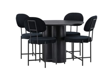 Olivia Spisebord 110 cm Rundt med 4 Stella Spisestole - Møbler - Borde - Spisebordssæt