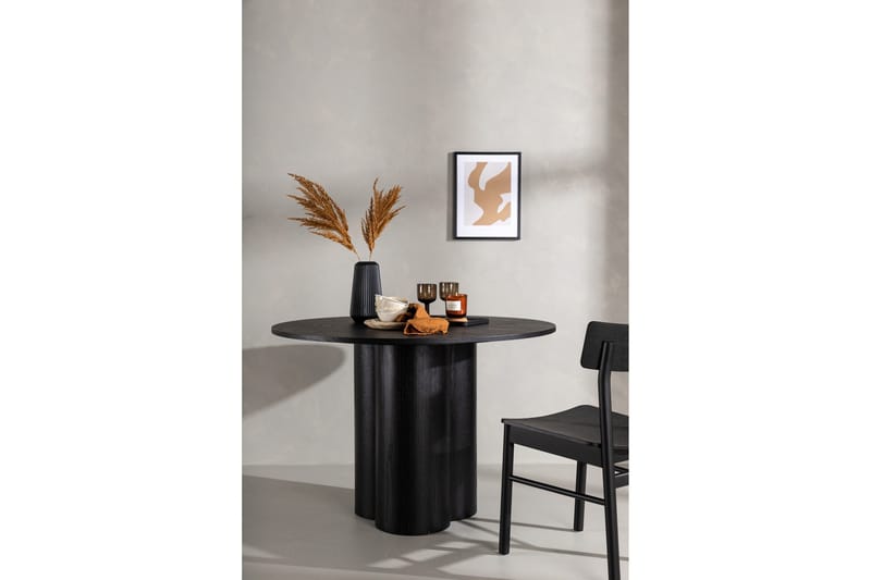 Olivia Spisebord 110 cm Rundt - Sort - Møbler - Borde - Spisebord og køkkenbord