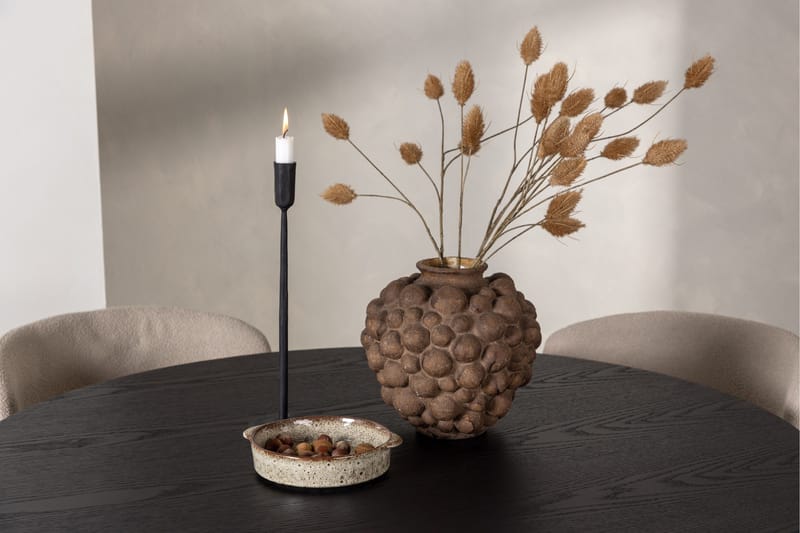 Olivia Spisegruppe 110 cm Rund med 4 Modesto stole - Svart - Møbler - Borde - Spisebordssæt