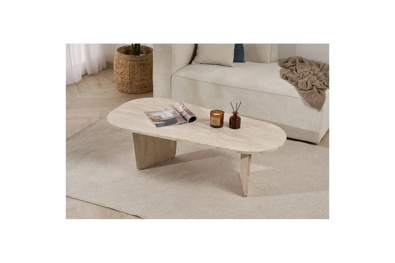 Omari Sofabord 130 cm - Beige - Møbler - Borde - Sofabord