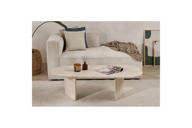 Omari Sofabord 130 cm - Beige - Møbler - Borde - Sofabord
