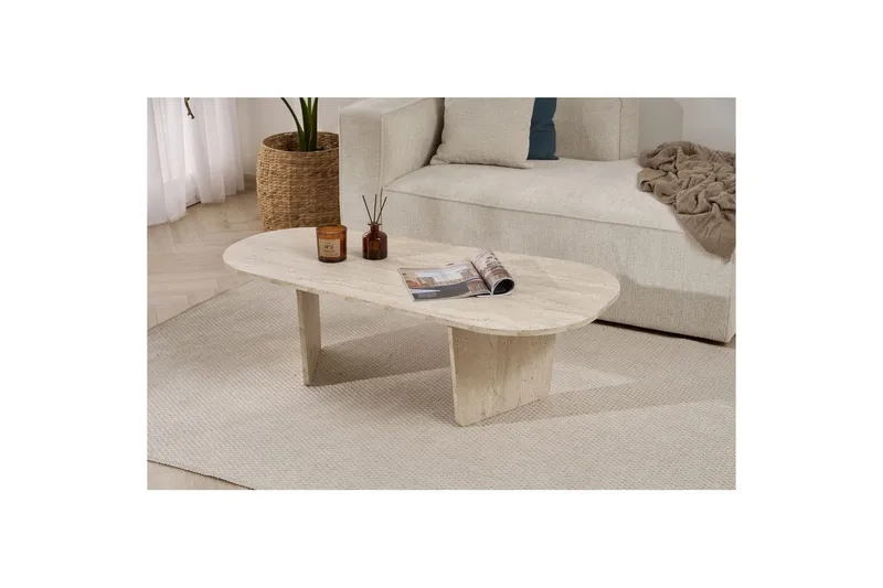 Omari Sofabord 130 cm - Beige - Møbler - Borde - Sofabord