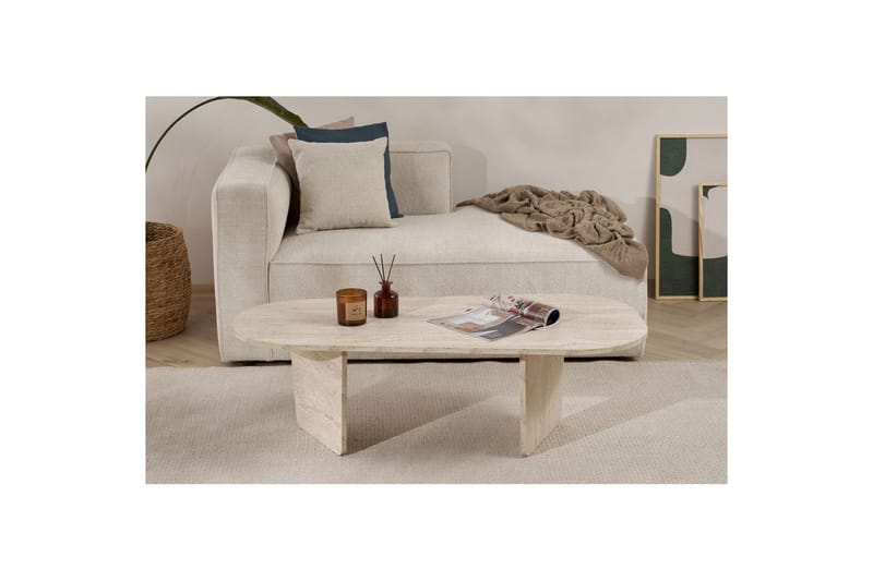 Omari Sofabord 130 cm - Beige - Møbler - Borde - Sofabord
