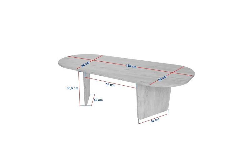 Omari Sofabord 130 cm - Eg - Møbler - Borde - Sofabord