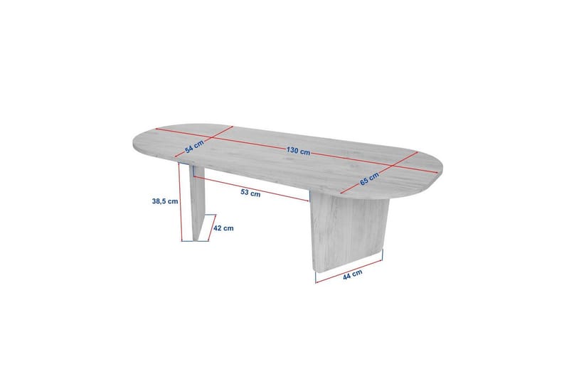 Omari Sofabord 130 cm - Sort - Møbler - Borde - Sofabord