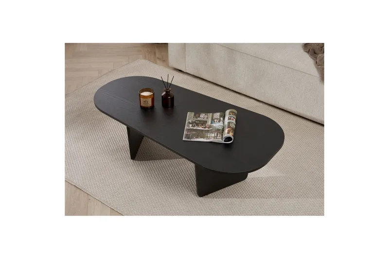 Omari Sofabord 130 cm - Sort - Møbler - Borde - Sofabord