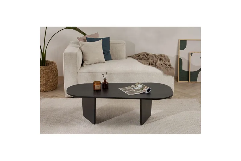 Omari Sofabord 130 cm - Sort - Møbler - Borde - Sofabord