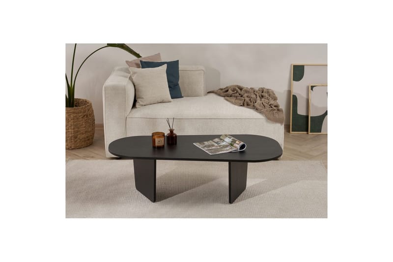Omari Sofabord 130 cm - Sort - Møbler - Borde - Sofabord