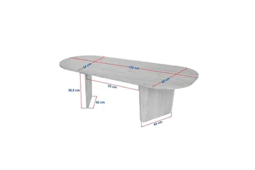 Omari Sofabord 130 cm - Valnød - Møbler - Borde - Sofabord