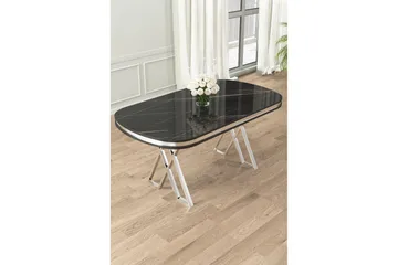 Omin Spisebord 168 cm Rektangulær - Sort Marmor/Krom - Møbler - Borde - Spisebord og køkkenbord