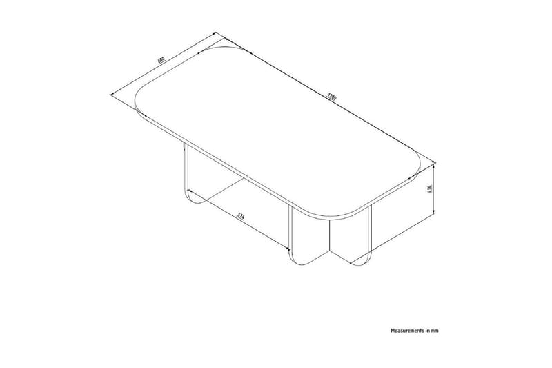Orin Sofabord 120 cm - Mørkfarvet træ - Møbler - Borde - Sofabord