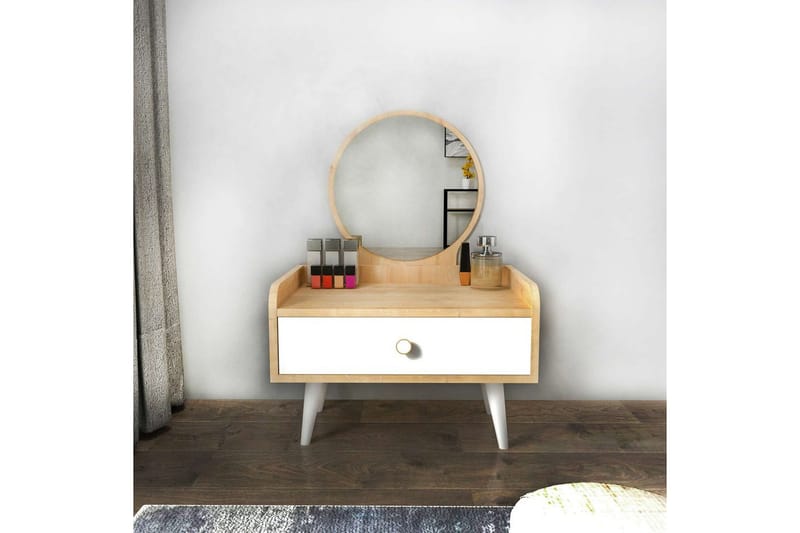 Orlinor Toiletbord 60 cm - Hvid/Blå - Møbler - Borde - Sminkebord & konsolbord