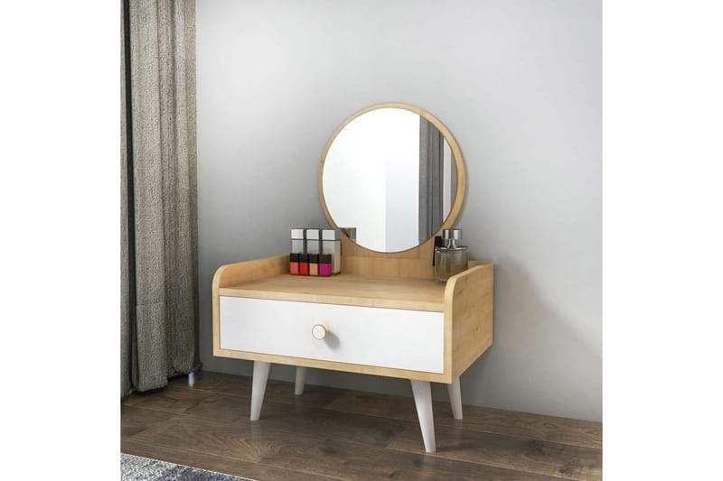 Orlinor Toiletbord 60 cm - Hvid/Blå - Møbler - Borde - Sminkebord & konsolbord